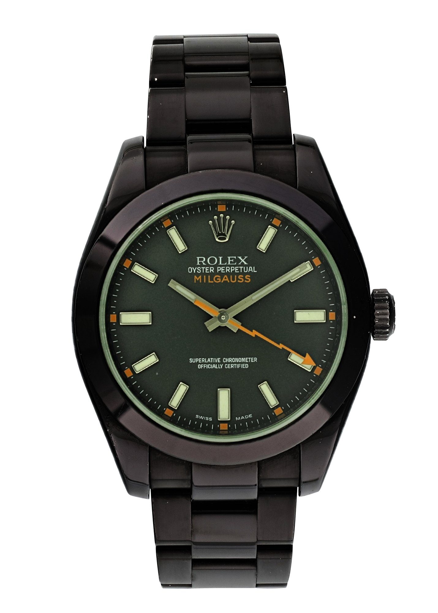 Rolex Milgauss 116400 Custom PVD Mens Watch