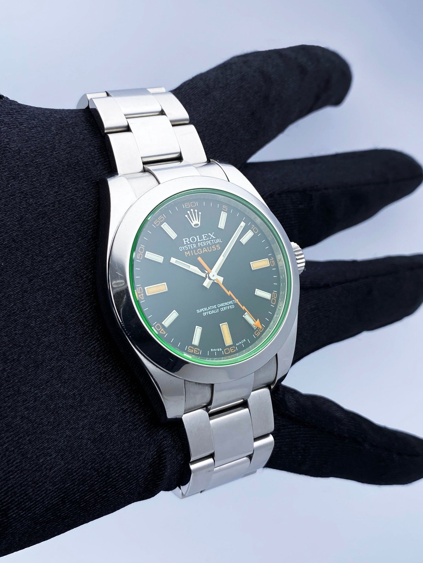 Rolex Milgauss 116400GV Black Dial Mens Watch - Virtual