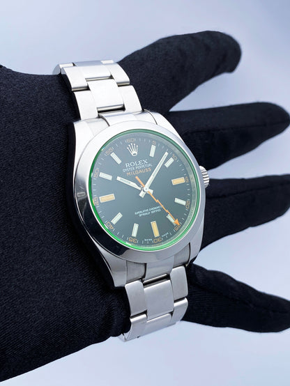 Rolex Milgauss 116400GV Black Dial Mens Watch - Virtual