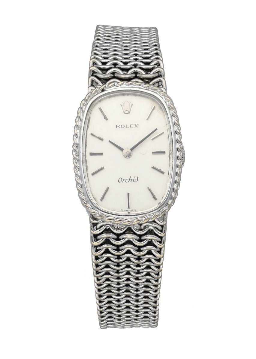 Rolex Orchid 18k White Gold Vintage Ladies Watch - Wristwatch