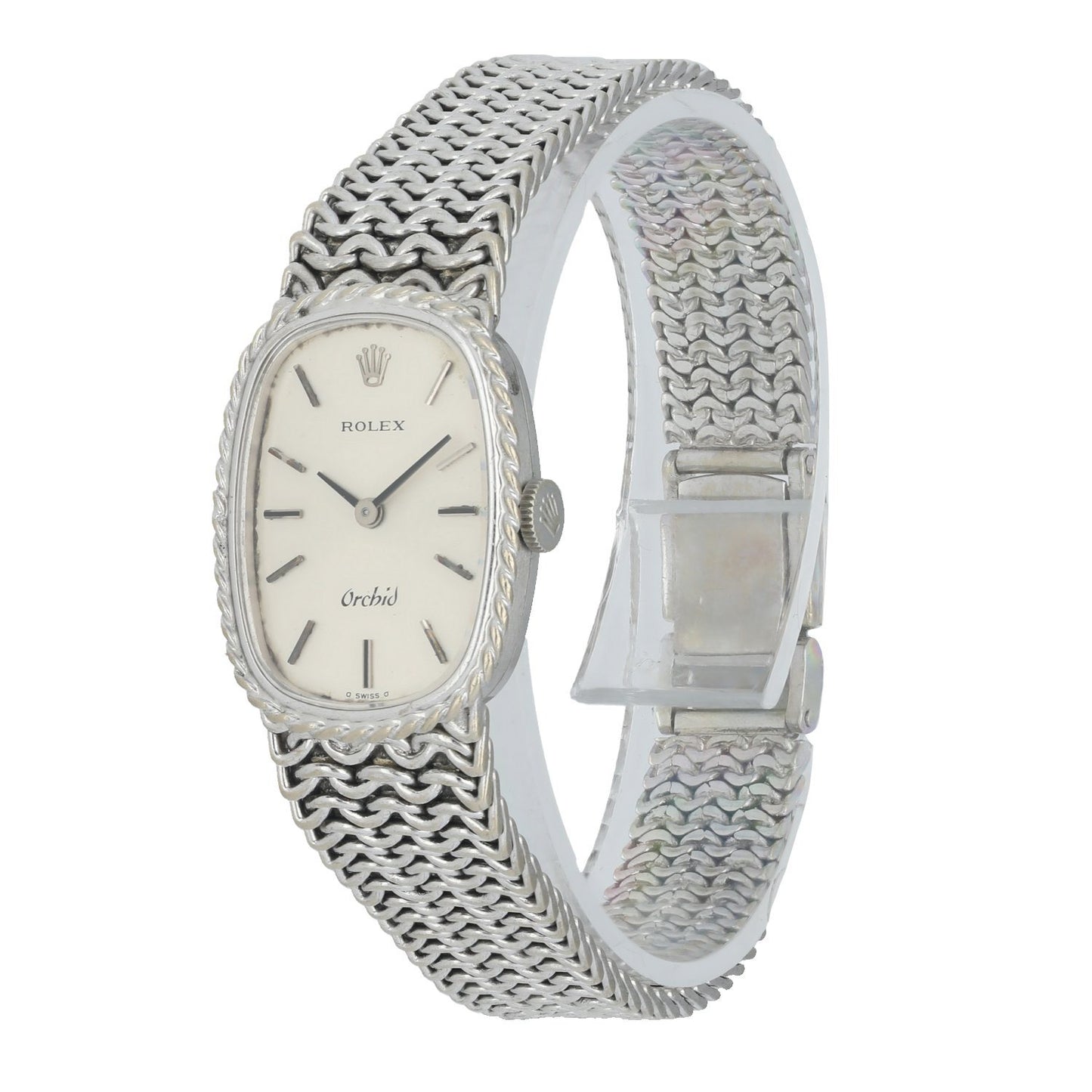 Rolex Orchid 18k White Gold Vintage Ladies Watch - Wristwatch