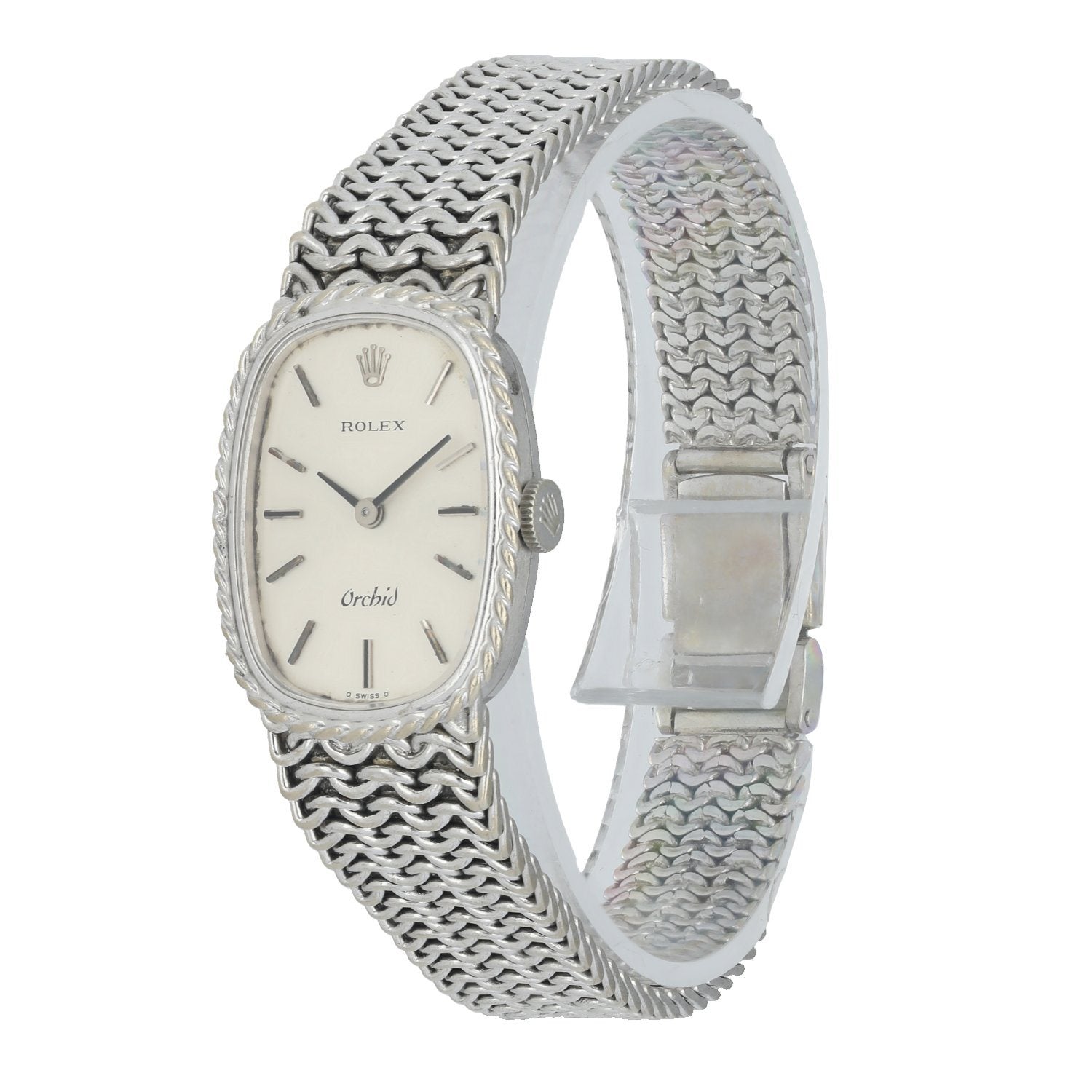 Rolex Orchid 18k White Gold Vintage Ladies Watch - Wristwatch