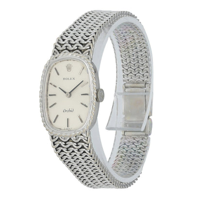 Rolex Orchid 18k White Gold Vintage Ladies Watch - Wristwatch