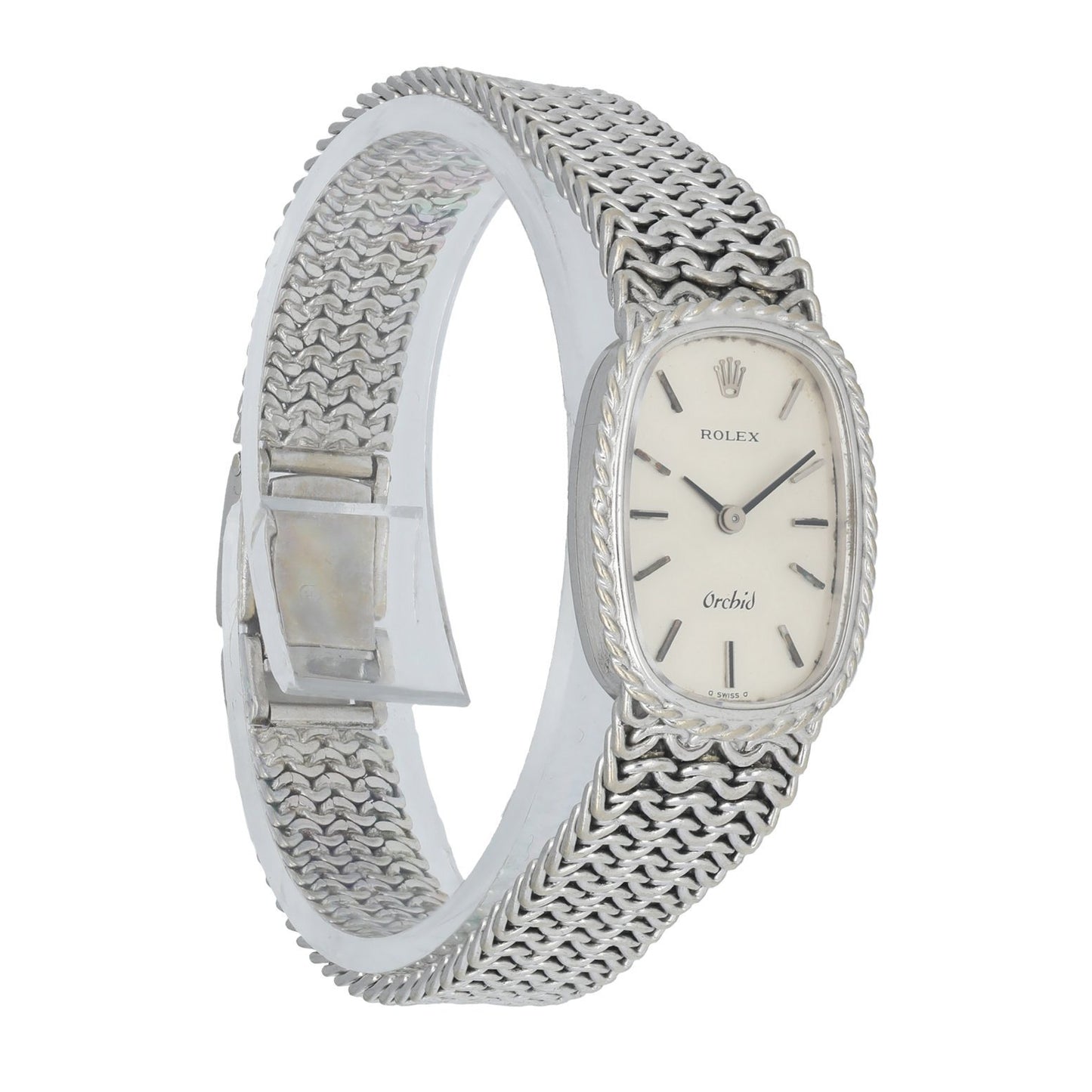 Rolex Orchid 18k White Gold Vintage Ladies Watch - Wristwatch