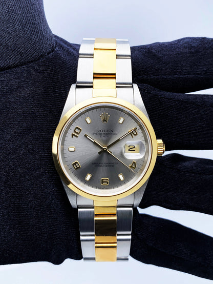 Rolex Oyster Perpetual 14203 Slate Dial Mens Watch