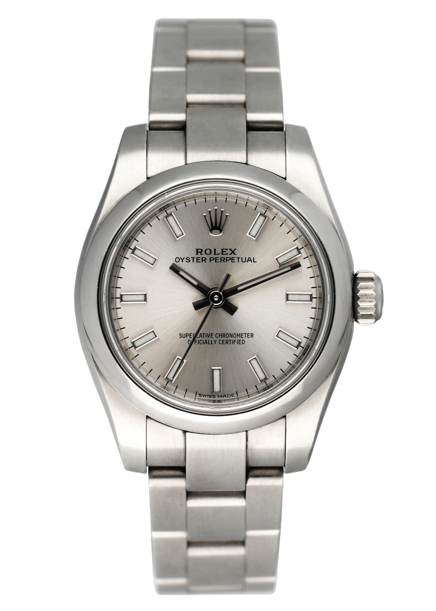 Rolex Oyster Perpetual 17620 Sliver Dial Steel Ladies Watch - Wristwatch