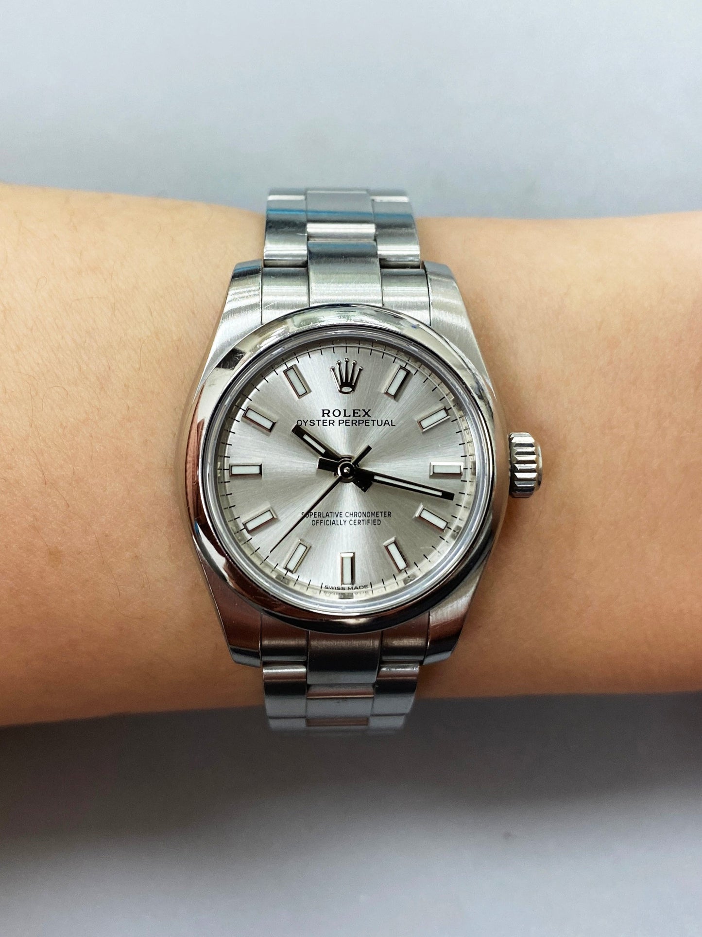 Rolex Oyster Perpetual 17620 Sliver Dial Steel Ladies Watch - Wristwatch