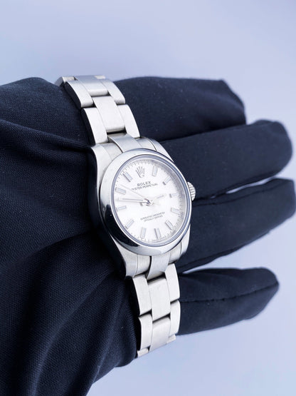 Rolex Oyster Perpetual 17620 Sliver Dial Steel Ladies Watch - Wristwatch