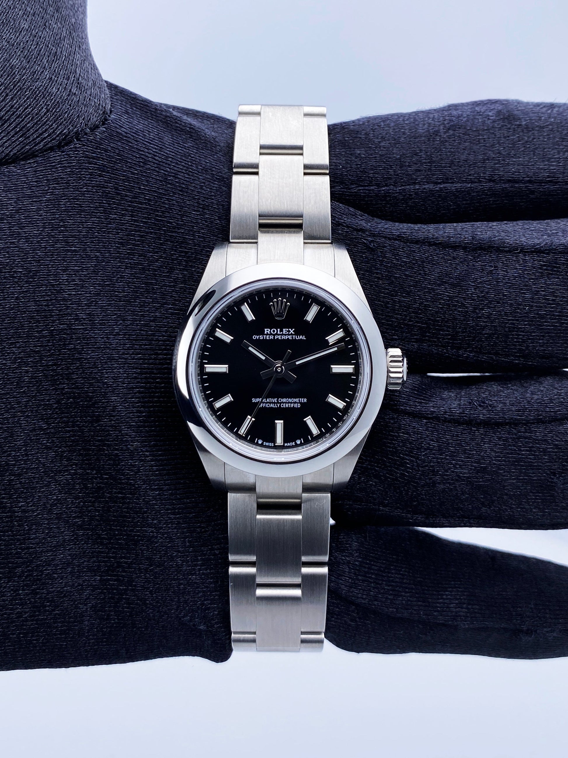 Rolex Oyster Perpetual 276200 Black Dial Ladies Watch Box Papers - Virtual
