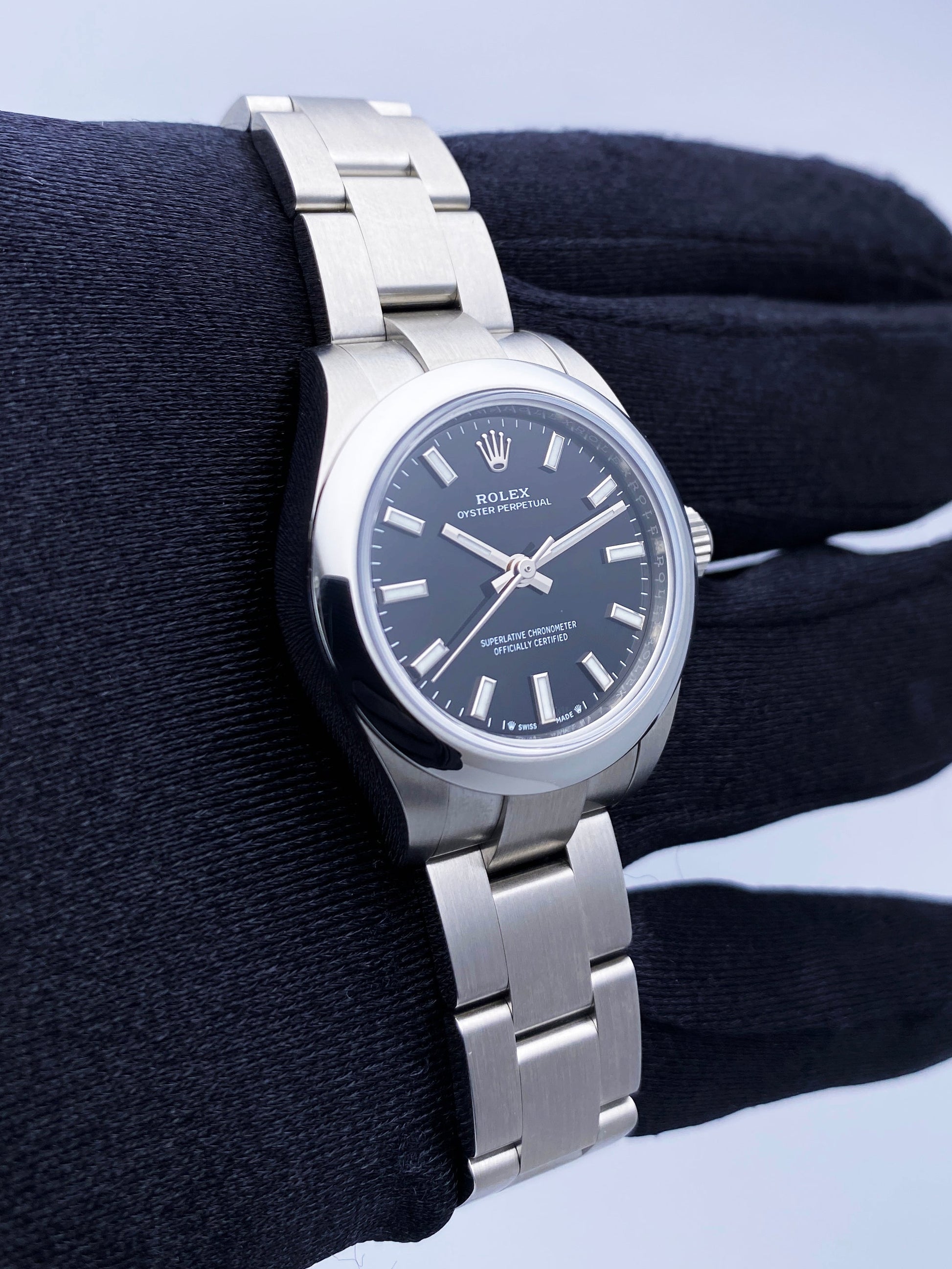 Rolex Oyster Perpetual 276200 Black Dial Ladies Watch Box Papers - Virtual