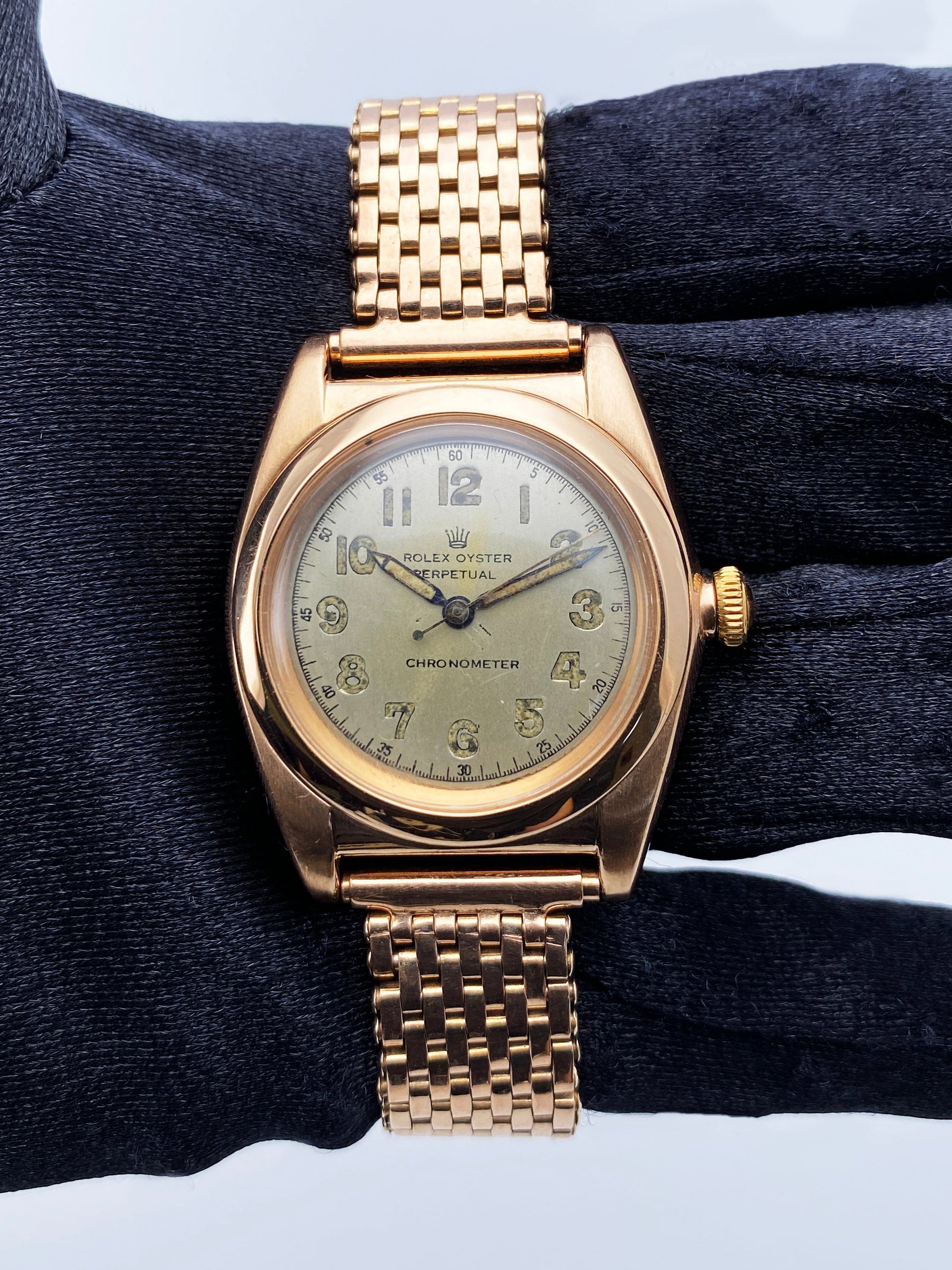 Rolex Oyster Perpetual 3131 14K Rose Gold Watch