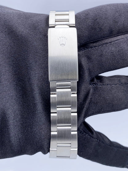 Rolex Oyster Perpetual Date 15210 Silver Dial Mens Watch Box Papers - Watches