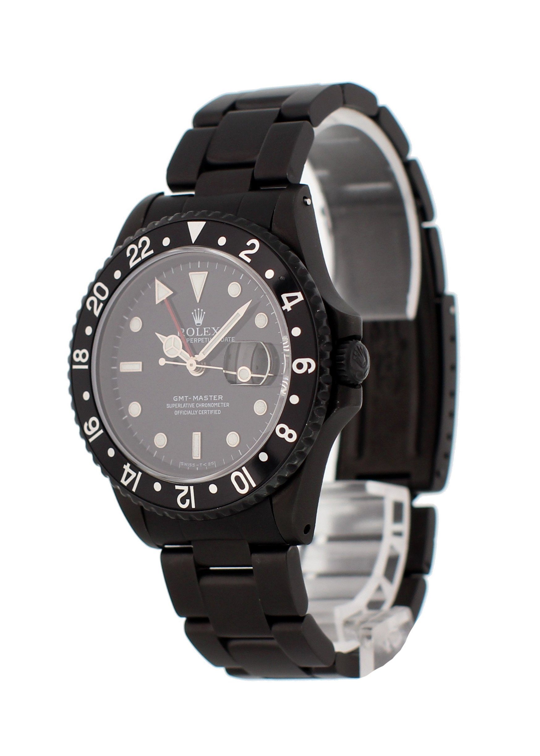 Rolex Oyster Perpetual Date GMT Master 16700 Black PVD Mens Watch