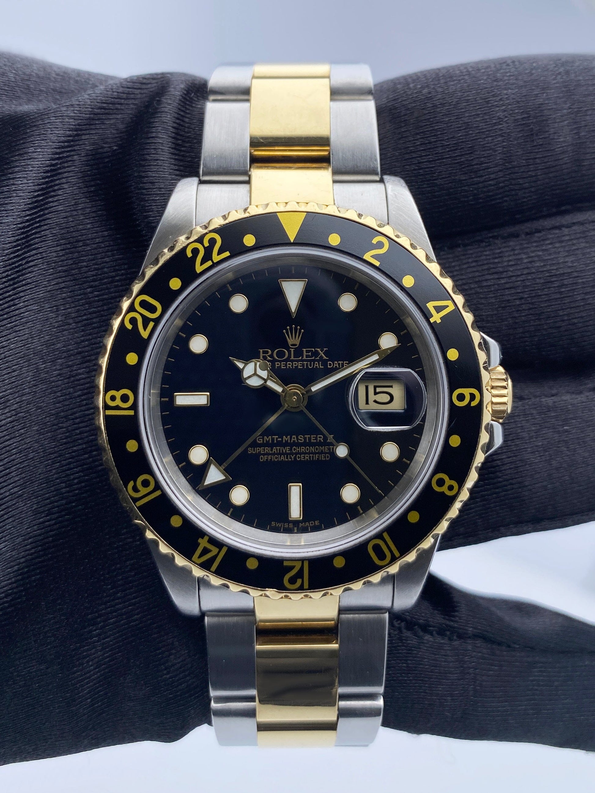 Rolex Oyster Perpetual Date GMT Master ll 16713 Mens Watch