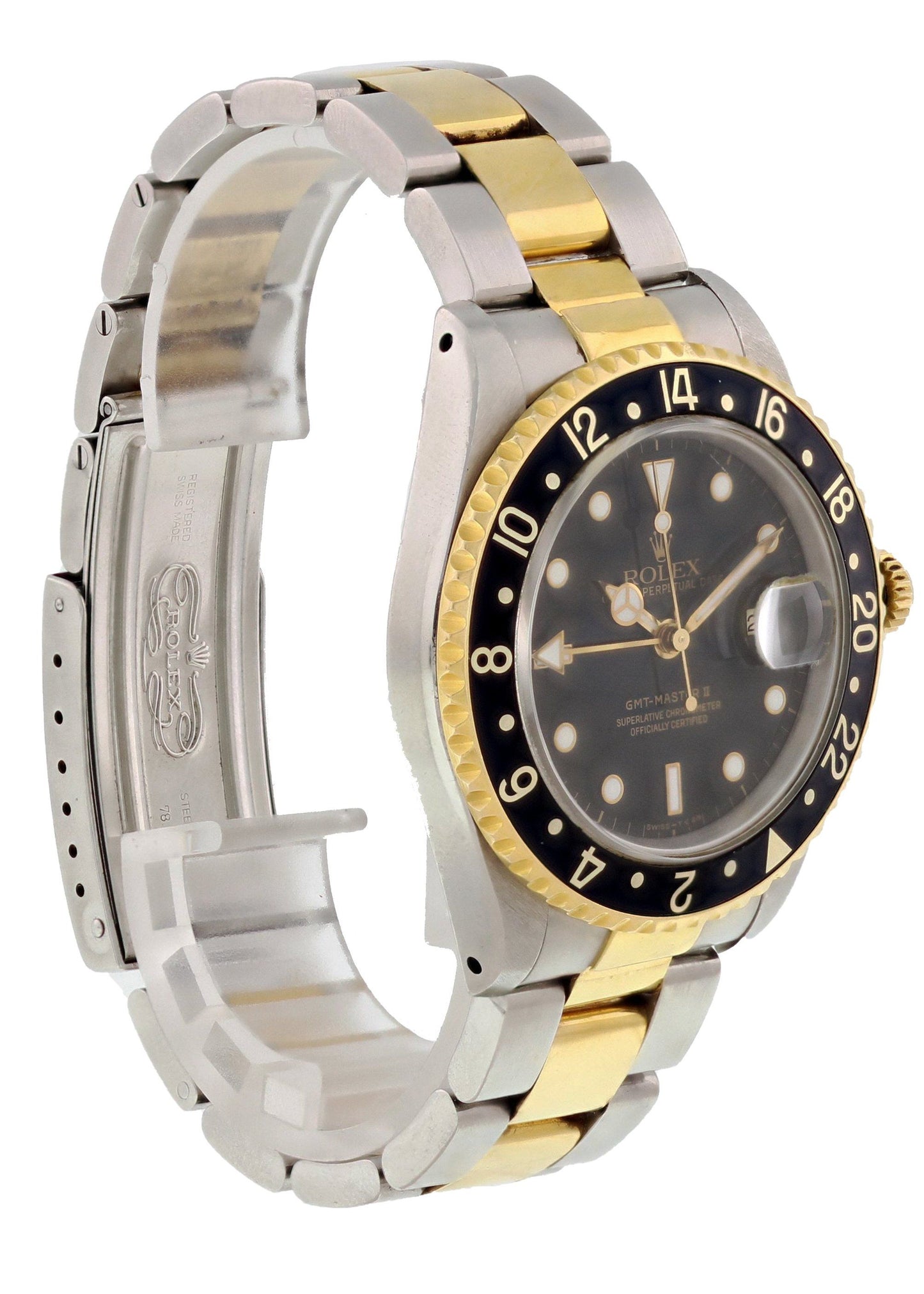 Rolex Oyster Perpetual Date GMT Master ll 16713 Mens Watch Box Papers - Wristwatch