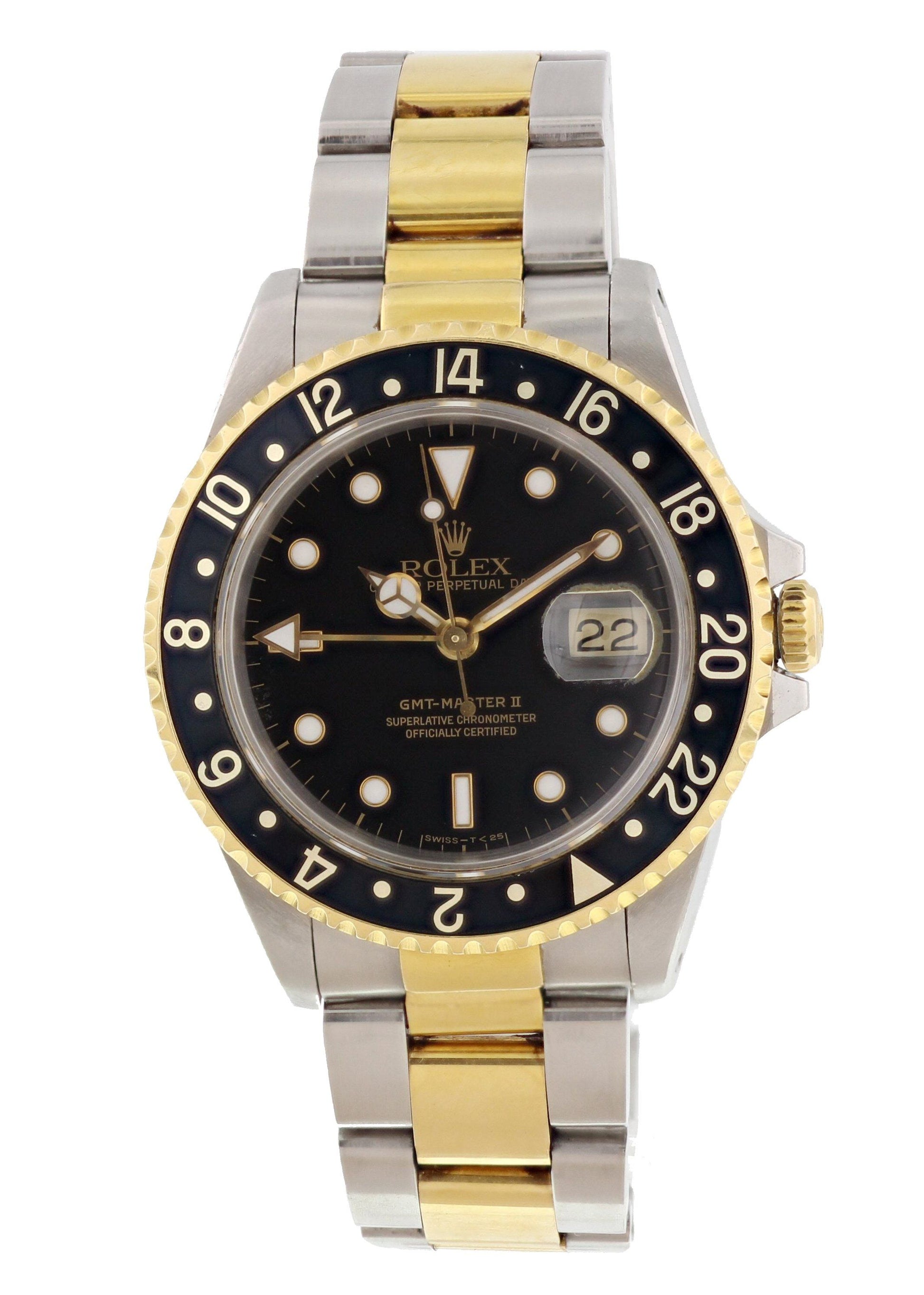 Rolex Oyster Perpetual Date GMT Master ll 16713 Mens Watch Box Papers - Wristwatch