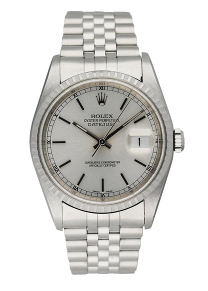 Rolex Oyster Perpetual Datejust 16220 Men’s Watch Box & Papers - Wristwatch