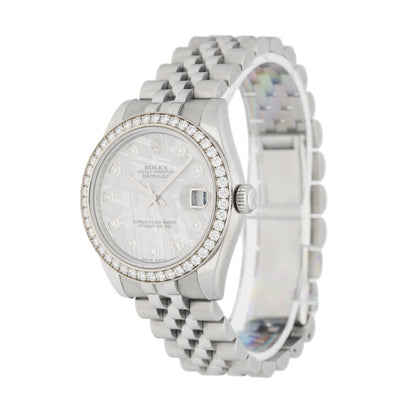 Rolex Oyster Perpetual DateJust 178384 Meteorite Diamond Dial Watch - Wristwatch