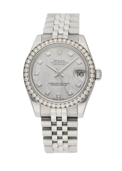 Rolex Oyster Perpetual DateJust 178384 Meteorite Diamond Dial Watch - Wristwatch