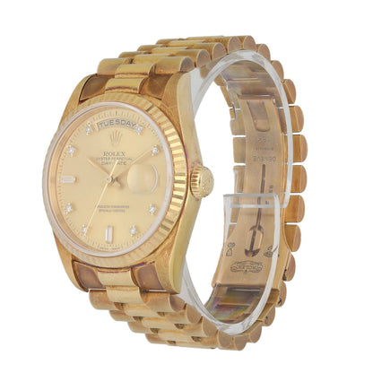 Rolex Oyster Perpetual Day-Date President 18238 Mens Watch Box & Papers MINT