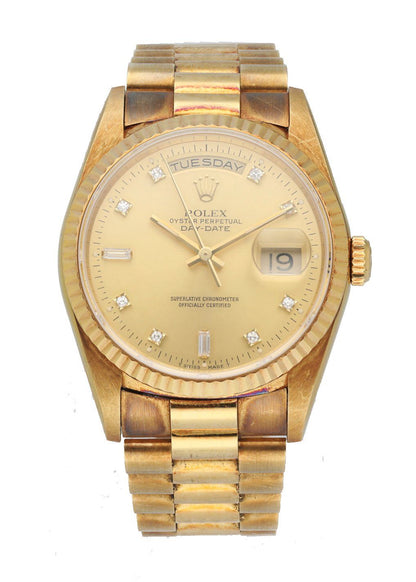 Rolex Oyster Perpetual Day-Date President 18238 Mens Watch Box & Papers MINT