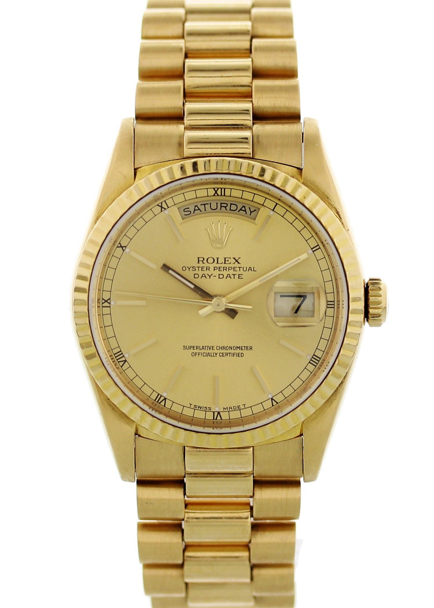 Rolex Oyster Perpetual Day-Date President 18238 With Papers - Wristwatch