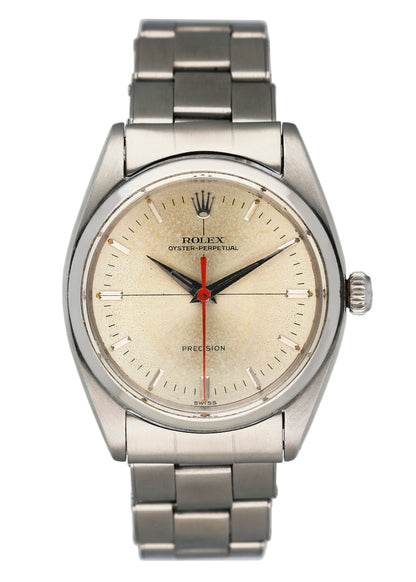 Rolex Oyster Perpetual Precision Tru-Beat 6558 Stainless Steel Mens Watch - Virtual