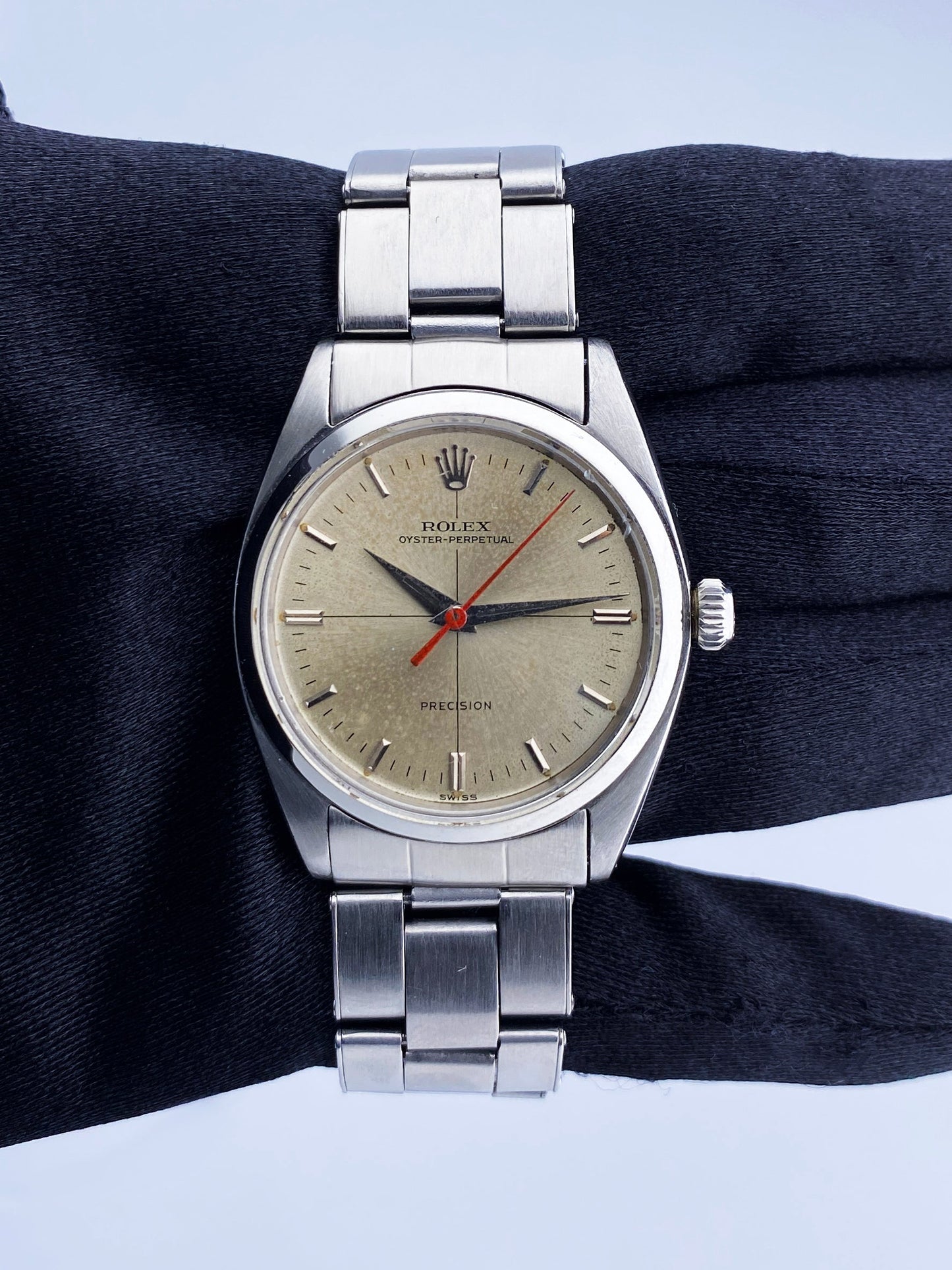 Rolex Oyster Perpetual Precision Tru-Beat 6558 Stainless Steel Mens Watch - Virtual