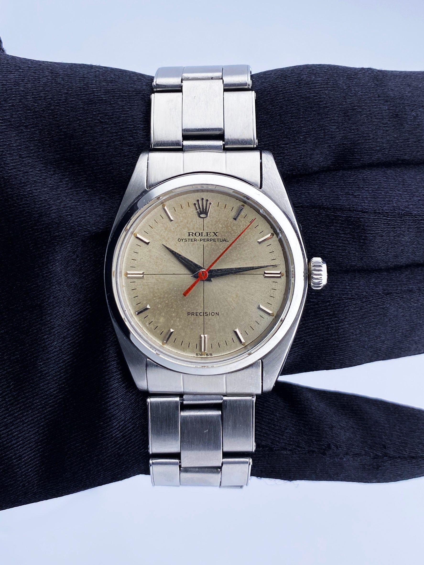 Rolex Oyster Perpetual Precision Tru-Beat 6558 Stainless Steel Mens Watch - Virtual