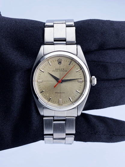Rolex Oyster Perpetual Precision Tru-Beat 6558 Stainless Steel Mens Watch - Virtual