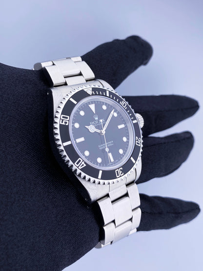 Rolex Oyster Perpetual Submariner 14060 No Date Mens Watch Box Papers