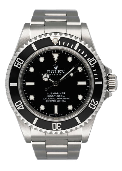 Rolex Oyster Perpetual Submariner 14060M Engraved Rehaut No Date Mens Watch - Wristwatch