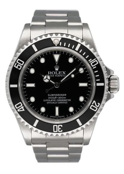 Rolex Oyster Perpetual Submariner 14060M Engraved Rehaut No Date Mens Watch - Wristwatch