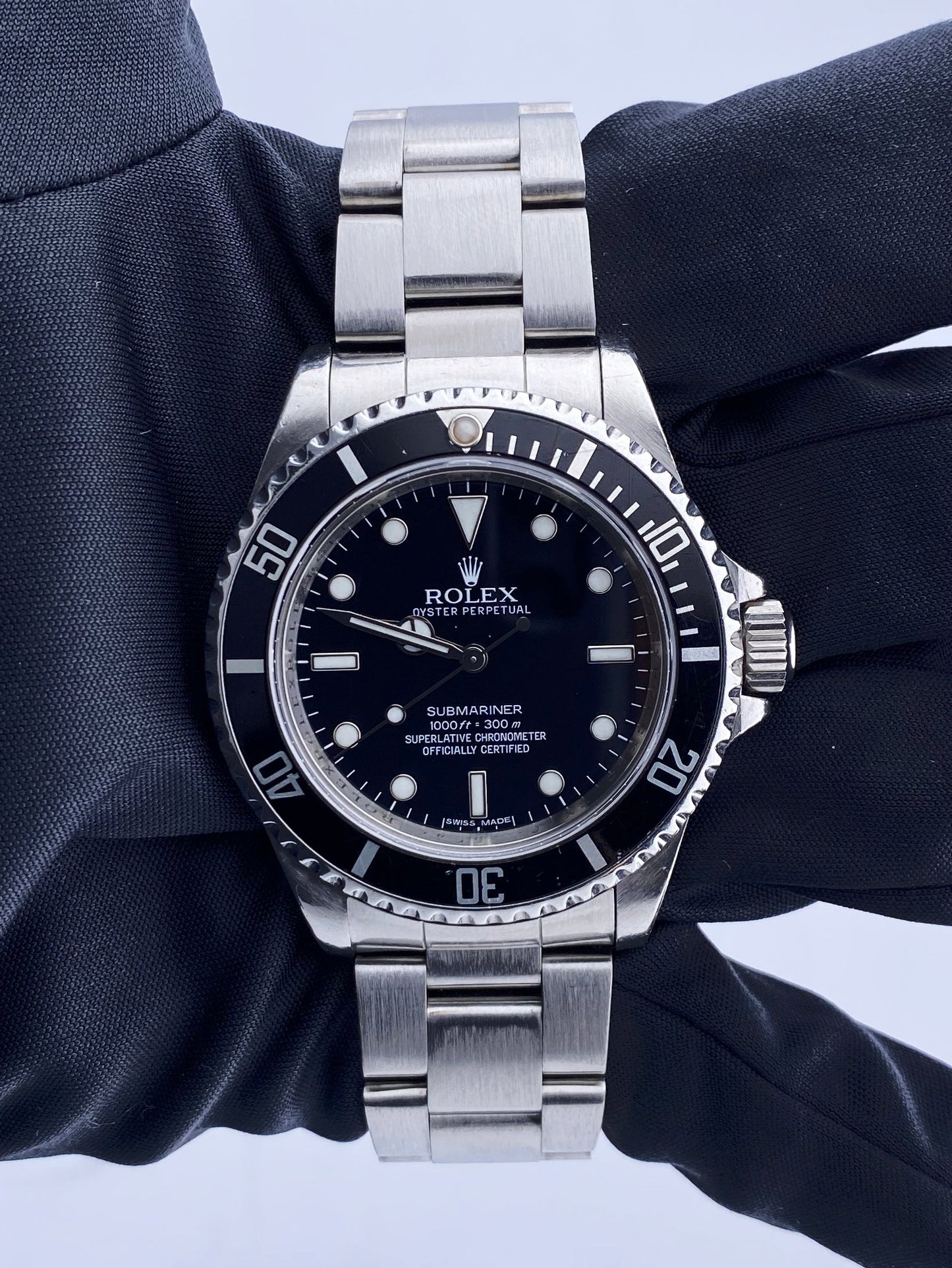 Rolex Oyster Perpetual Submariner 14060M Engraved Rehaut No Date Mens Watch - Wristwatch