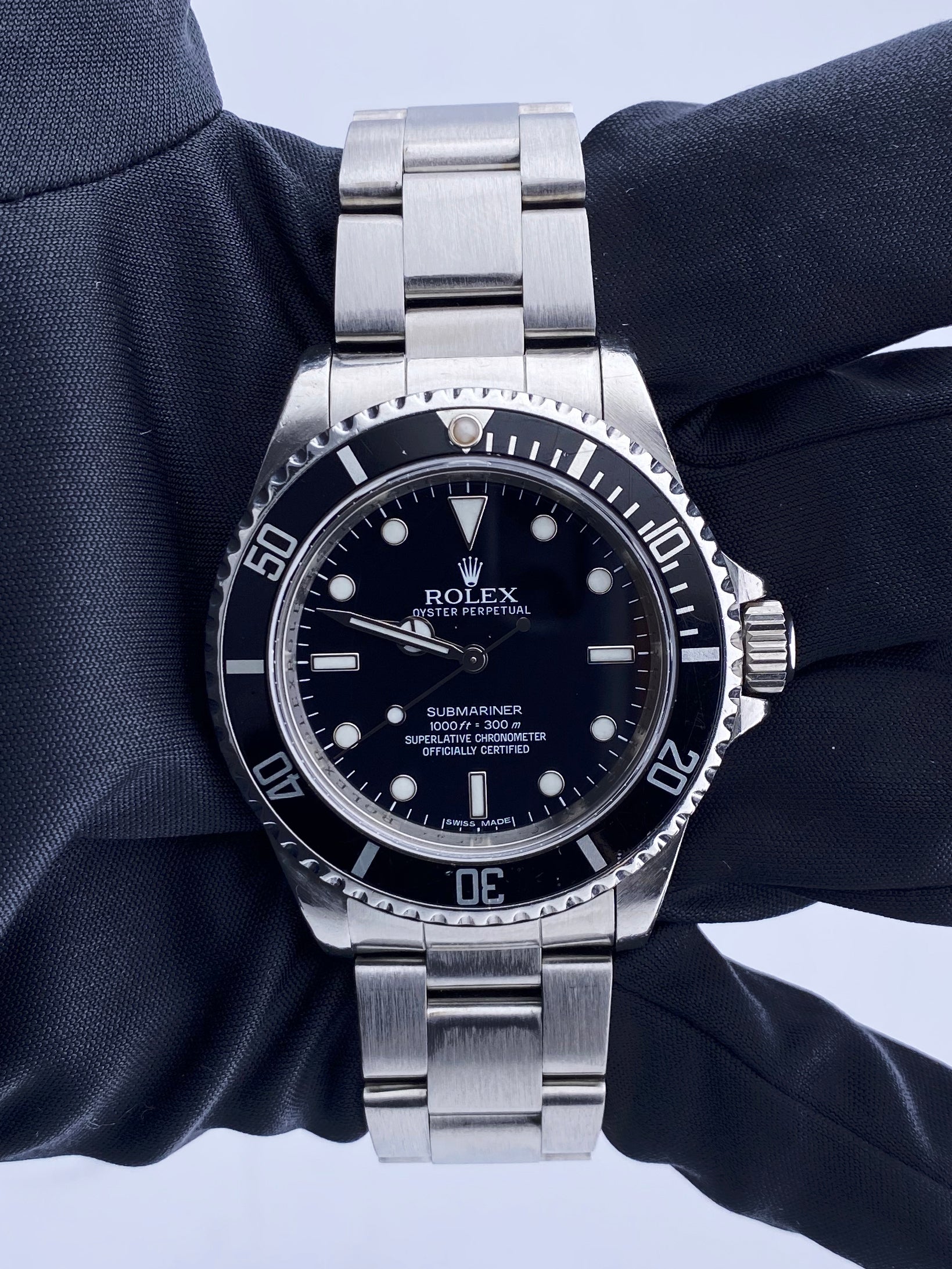 Rolex Oyster Perpetual Submariner 14060M Engraved Rehaut No Date Mens Watch - Wristwatch