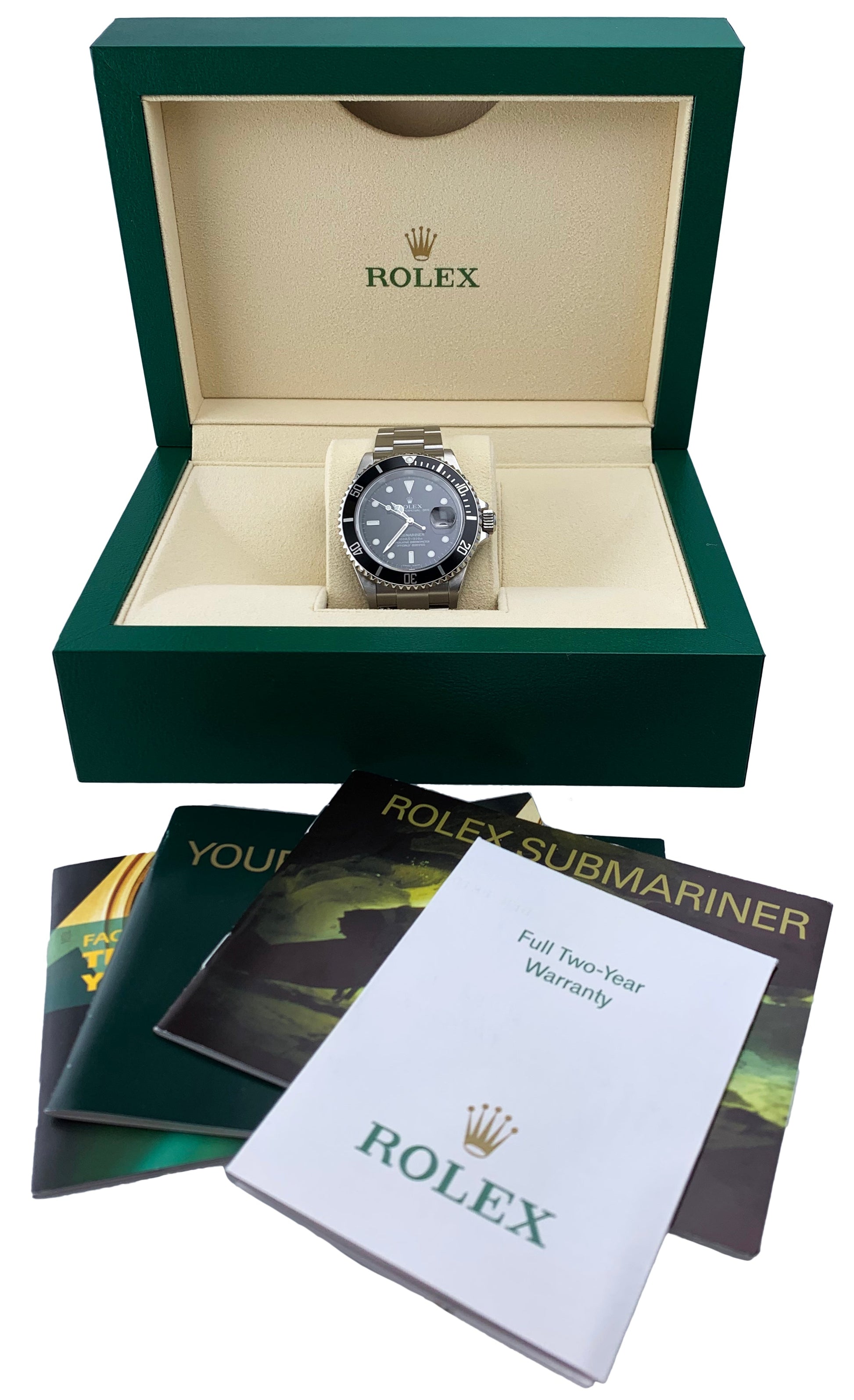 Rolex Oyster Perpetual Submariner 16610 Mens Watch Box & Papers