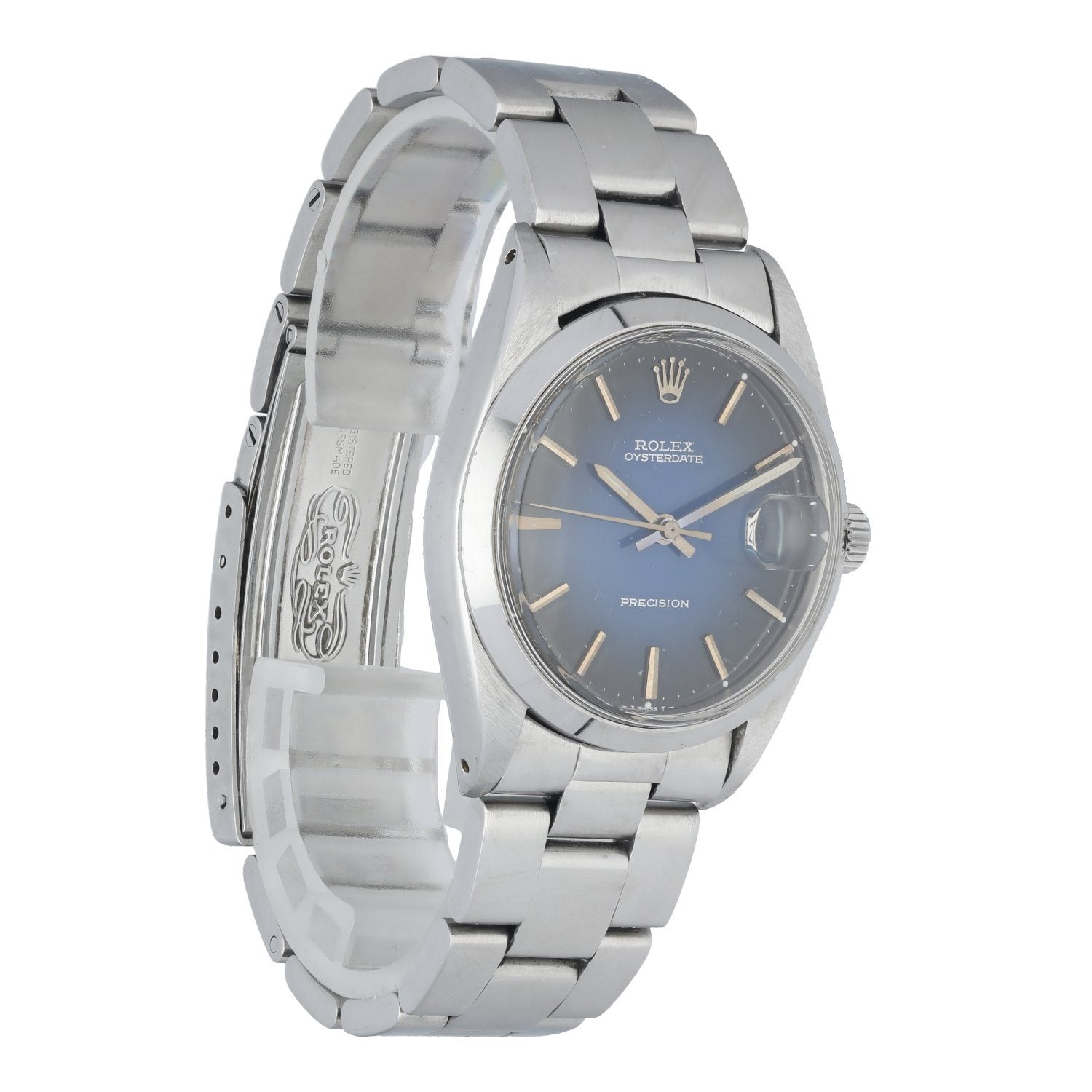 Rolex OysterDate Precision 6694 Blue Vignette dial Watch