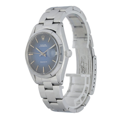 Rolex OysterDate Precision 6694 Blue Vignette dial Watch