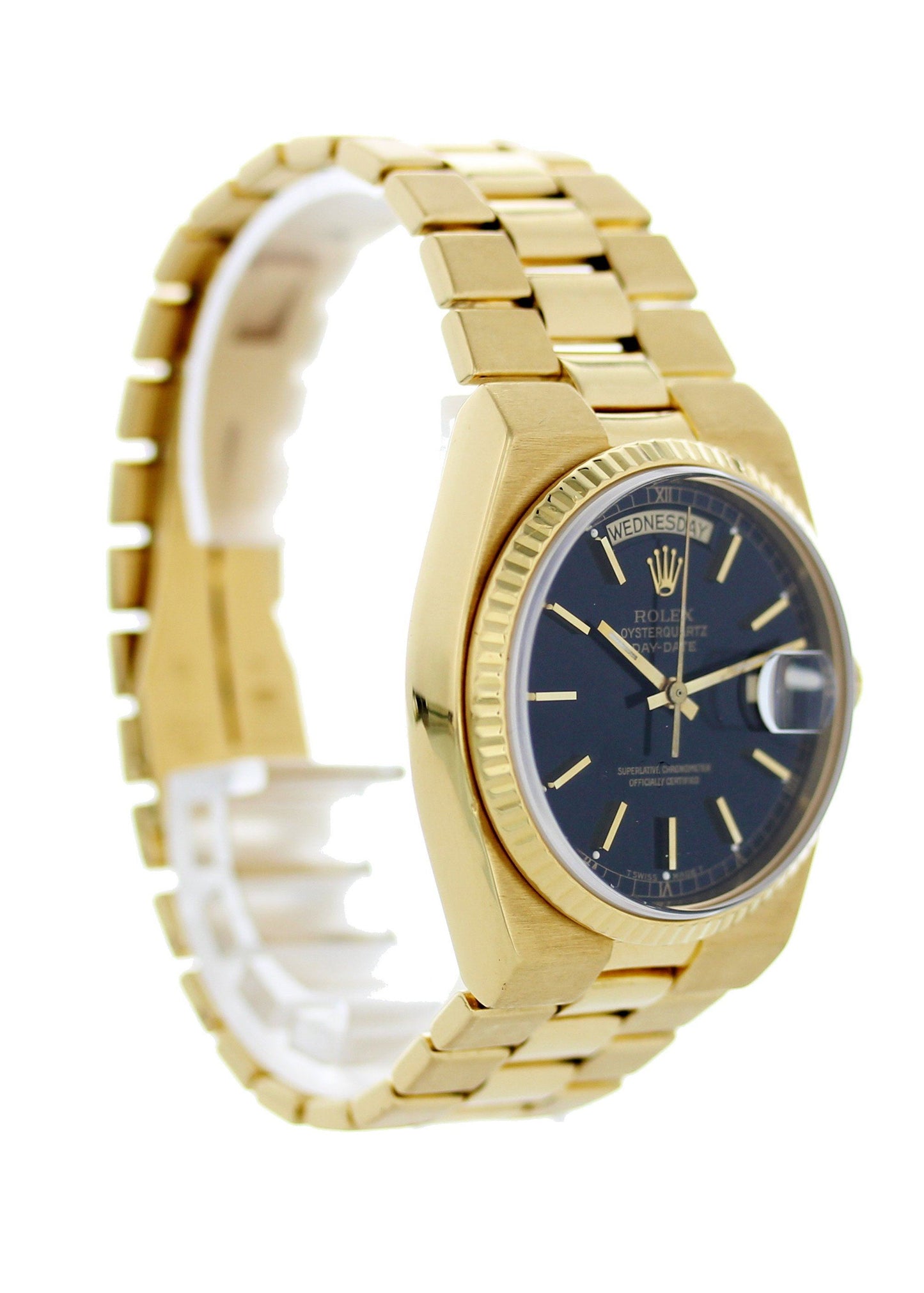 Rolex Oysterquartz Day-Date 18K 19018 Mens Watch