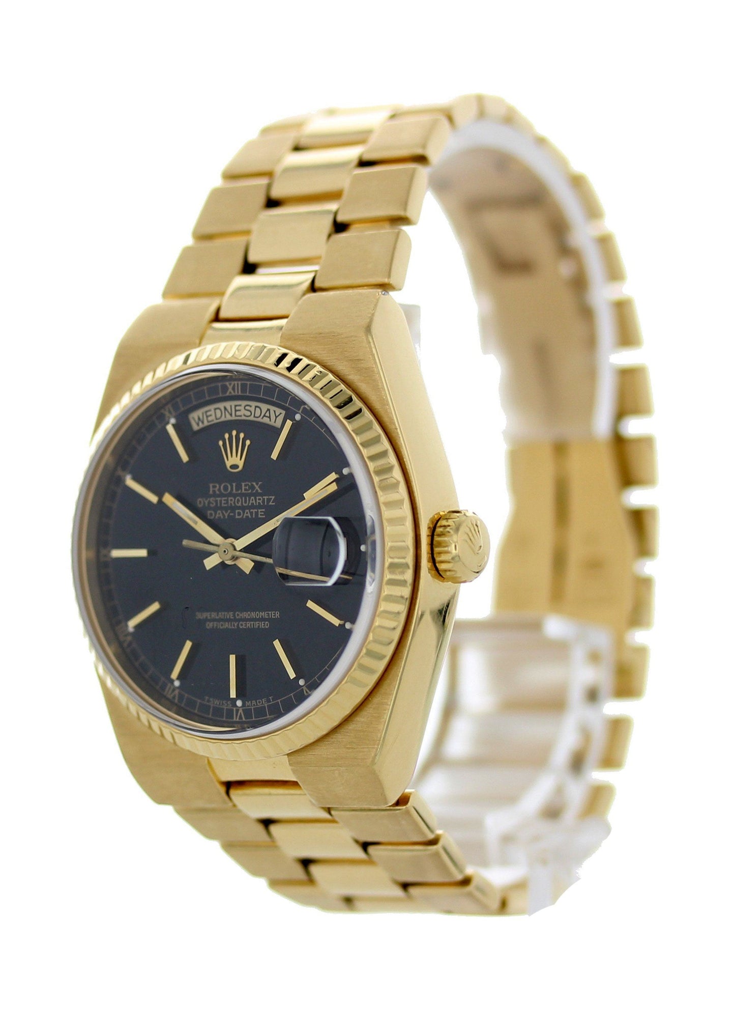 Rolex Oysterquartz Day-Date 18K 19018 Mens Watch