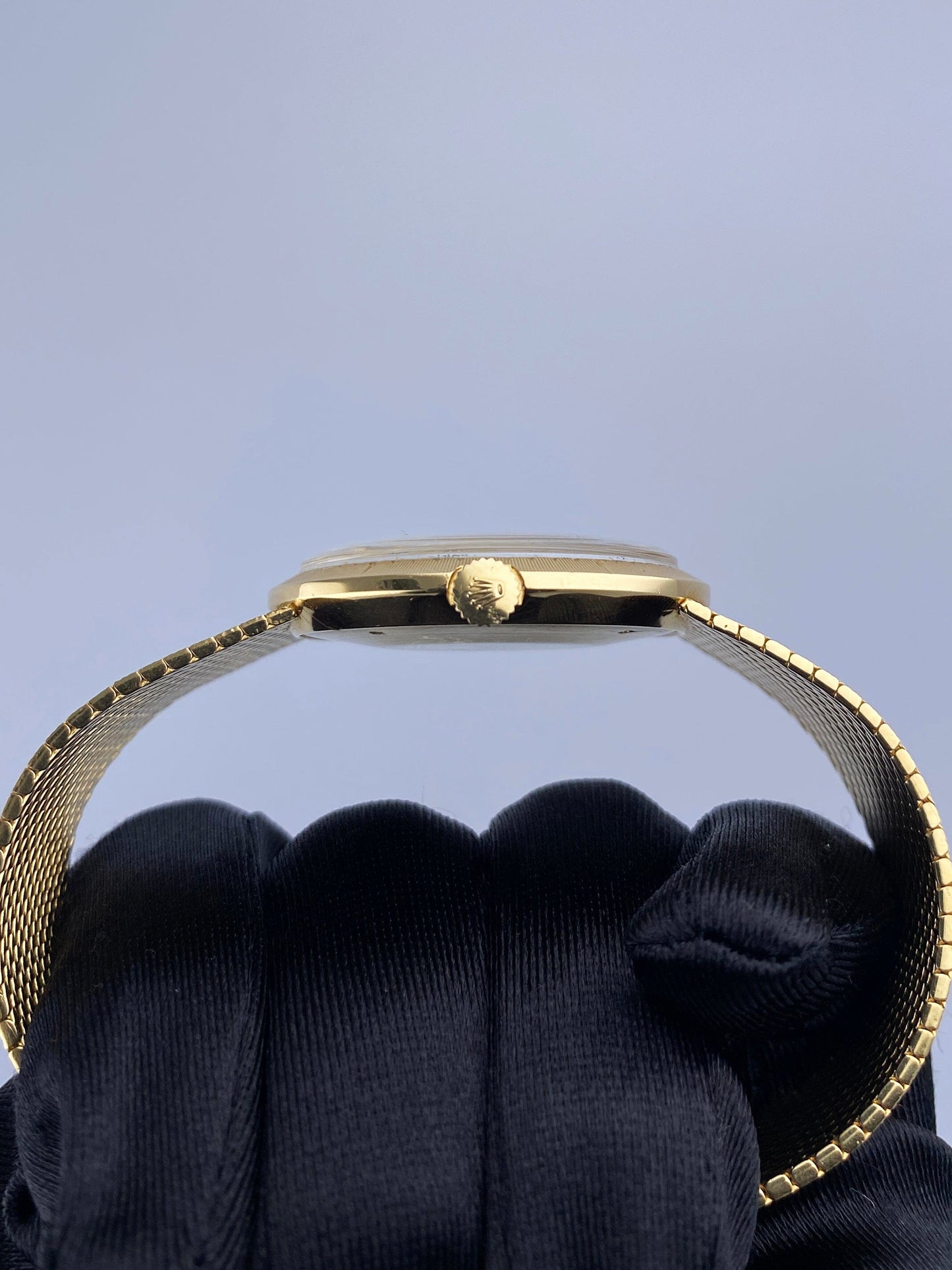 Rolex Precision 9919 Champagne Dial 18K Yellow Gold Vintage Watch