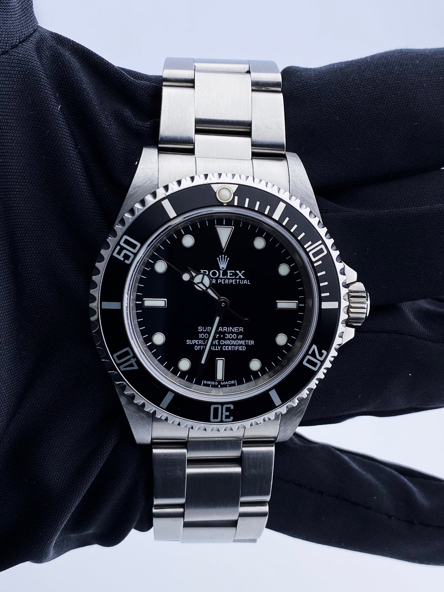 Rolex Submariner 14060M No Date Engraved Rehaut Mens Watch