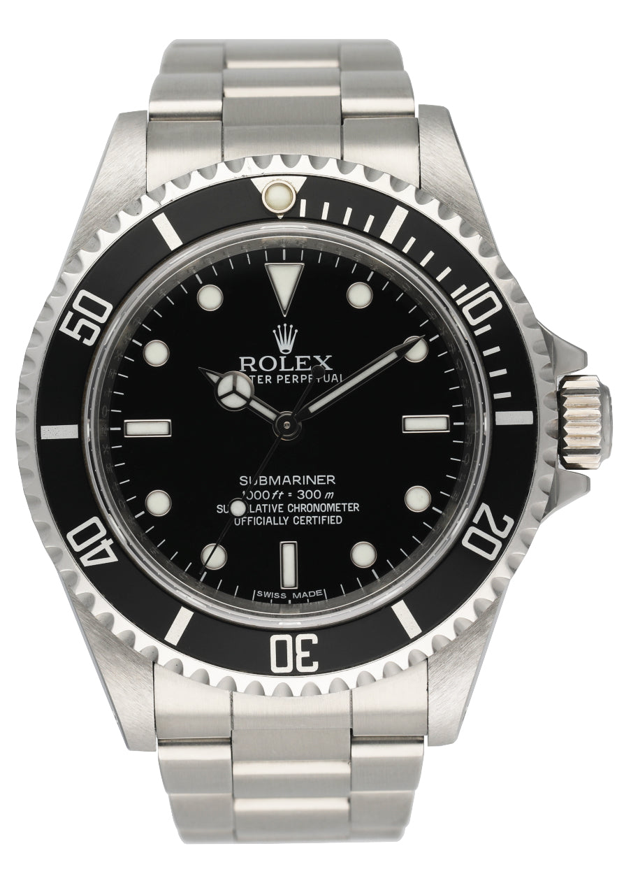 Rolex Submariner 14060M No Date Engraved Rehaut Mens Watch