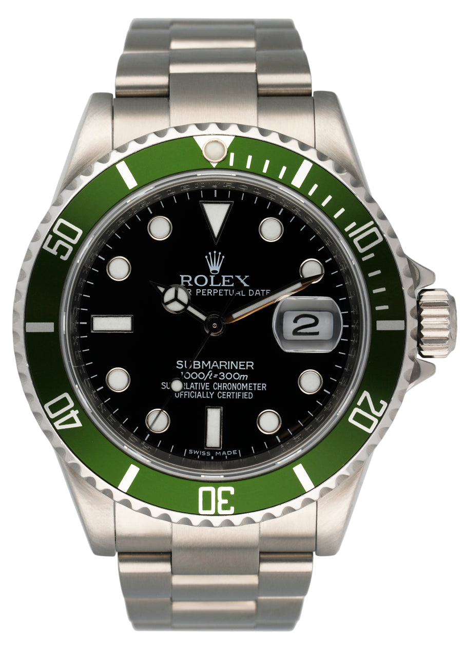 Rolex Submariner 16610LV Kermit Bezel Mens Watch - Virtual