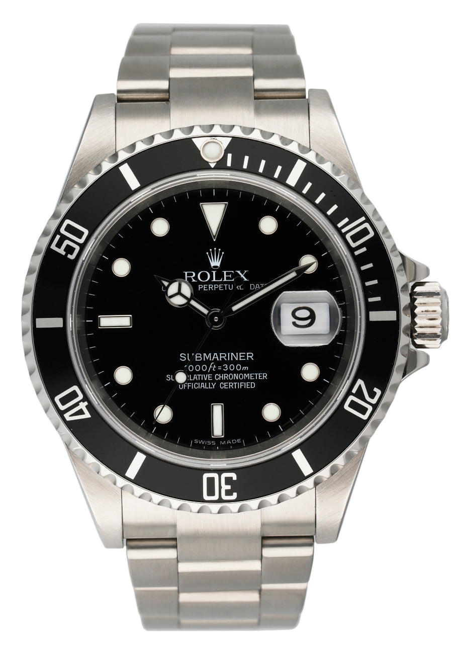 DQN　K ROLEX SUBMARINER 16610 DATE STEEL 40MM GRAY DIAMOND