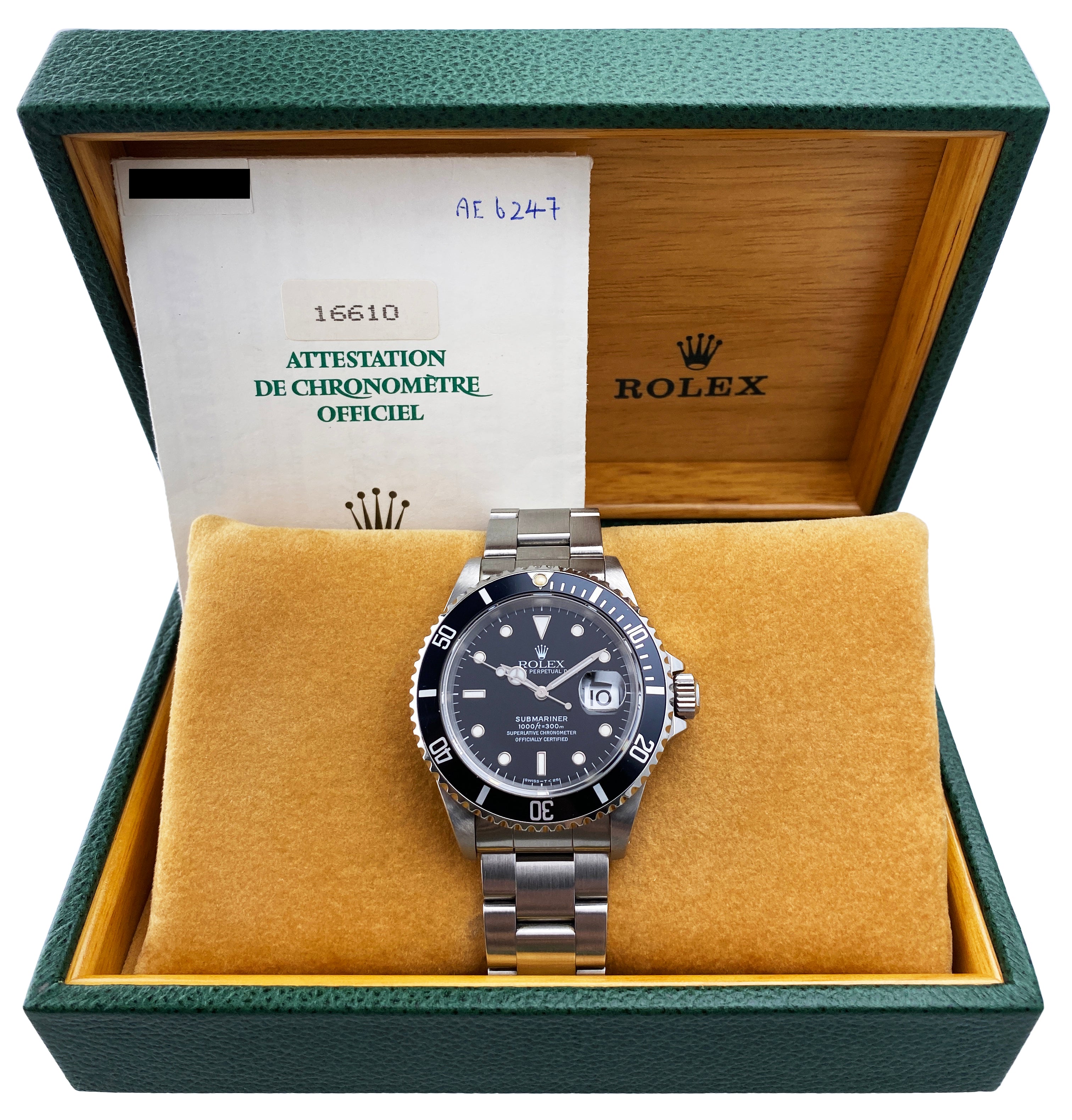 Rolex Submariner Date 16610 Mens Watch Box Papers | Phigora