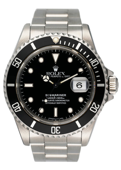 Rolex Submariner Date 16610 Mens Watch Box Papers - Virtual
