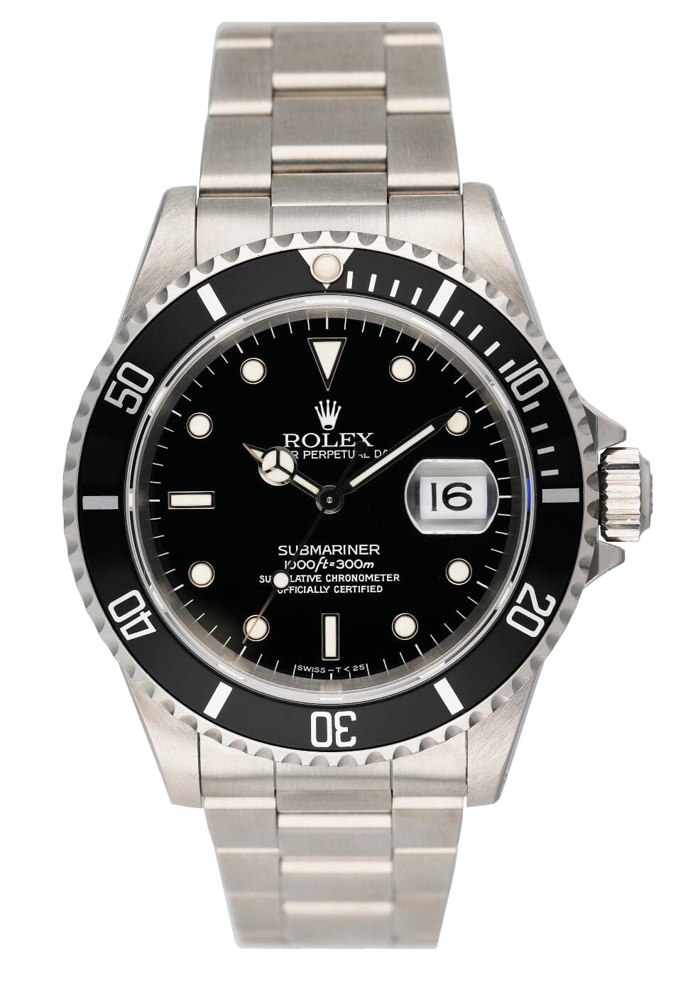 Rolex Submariner Date 16610 Mens Watch Box Papers