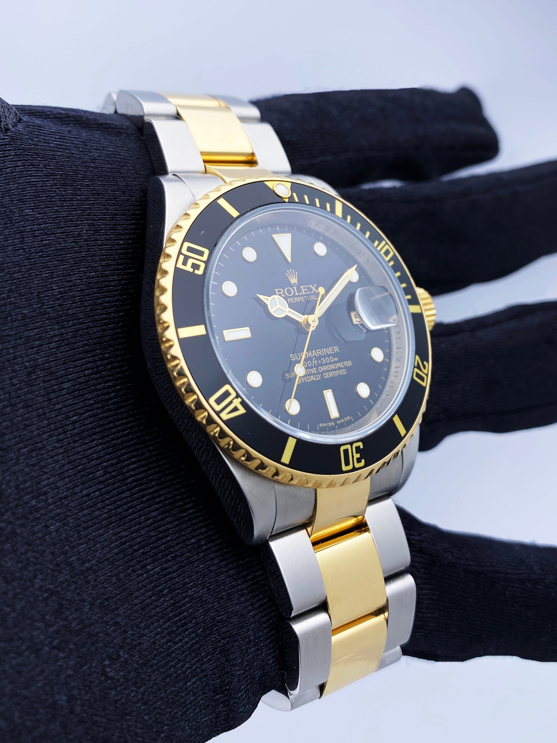 Rolex Submariner Date 16613 Black Dial Mens Watch