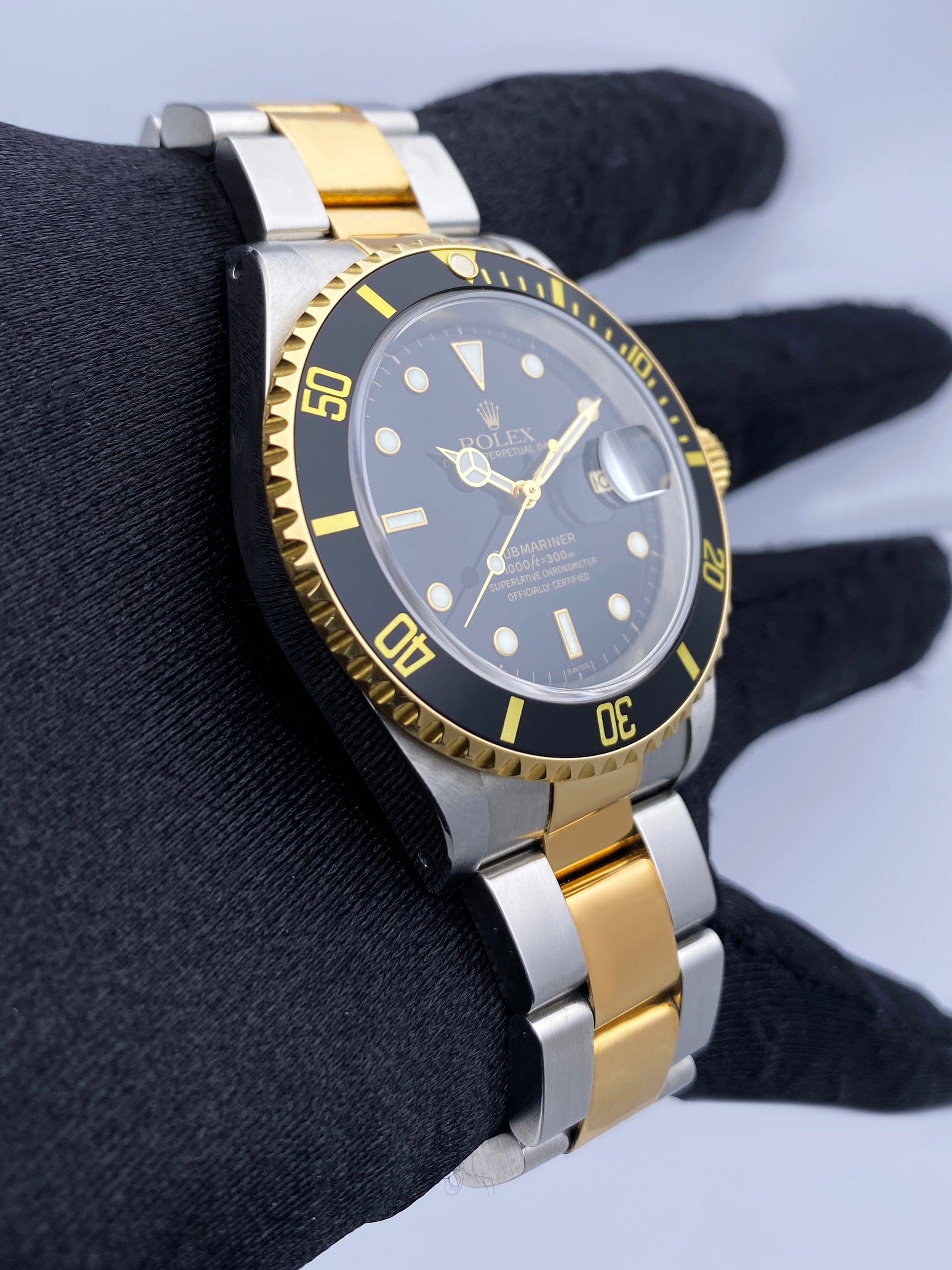 Rolex Submariner Date 16613LN Two-Tone Mens Watch Box Papers – Phigora